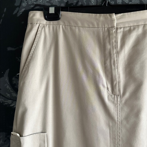 Giorgio ARMANI MAXI EXTRA LONG PARCHMENT 100% COTTON POPLIN SKIRT SIZE LARGE - Picture 5 of 8